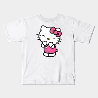 vintage-girl cat Kids T-Shirt